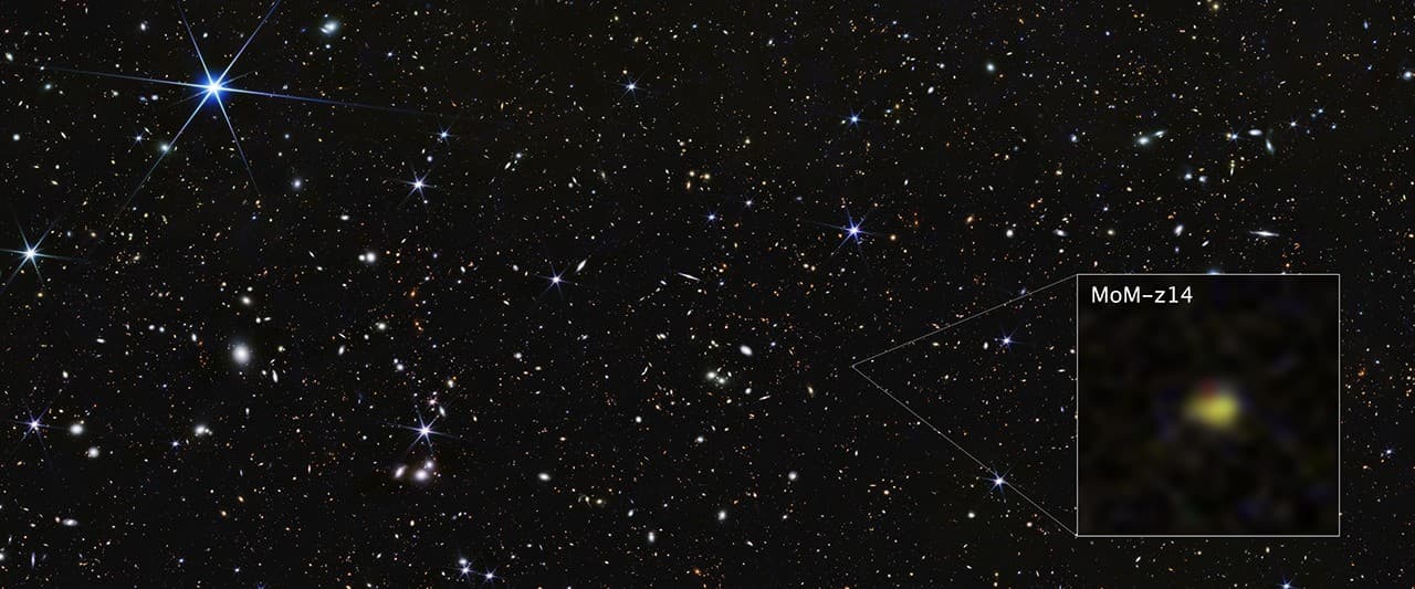 James Webb Confirms MoM-z14: The Most Distant Galaxy Ever Observed