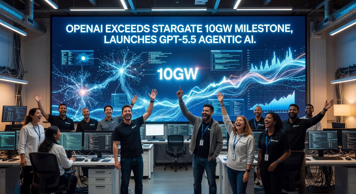 OpenAI Exceeds Stargate 10GW Milestone, Launches GPT-5.5 Agentic AI